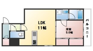 レジェンドール心斎橋EASTの物件間取画像